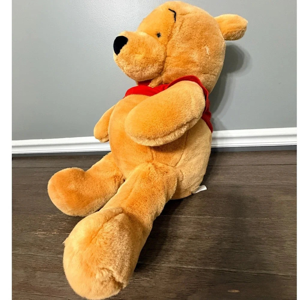 Vintage Disney Winnie the Pooh Plush Stuffed Animal Classic Red Shirt Large Bear